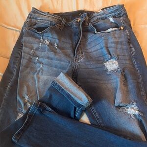 KanCan Distressed Skinny Jeans in Blue